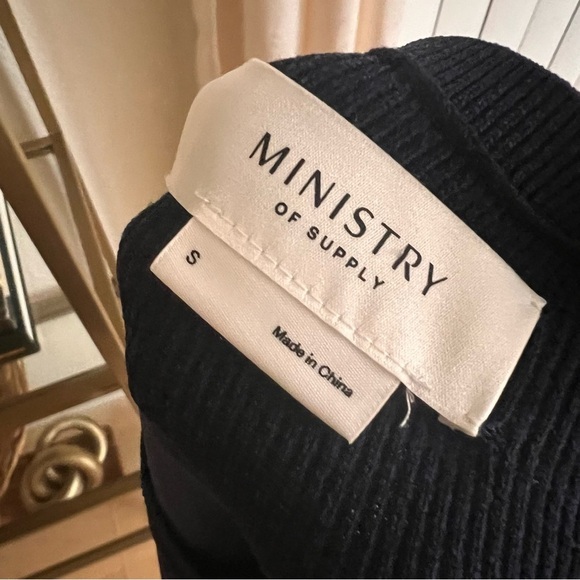 MINISTRY OF SUPPLY Navy Supply Atlas Sweater Long Sleeve Tech Crewneck Sz Small - Picture 5 of 8
